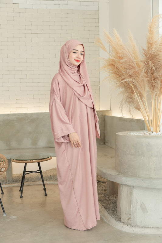 Laura Abaya Free Shawl | Dusty Pink