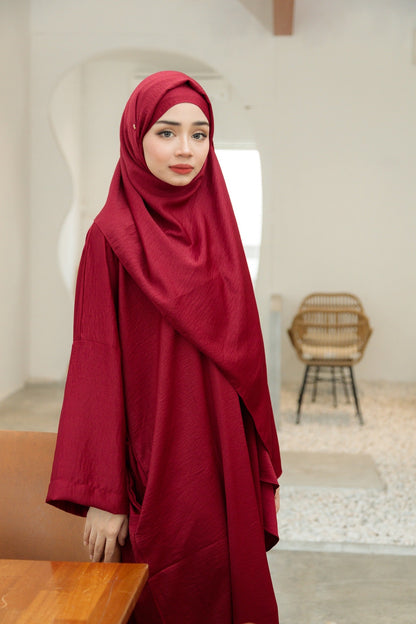 Laura Abaya Free Shawl | Maroon