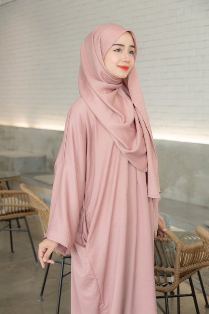 Laura Abaya Free Shawl | Dusty Pink