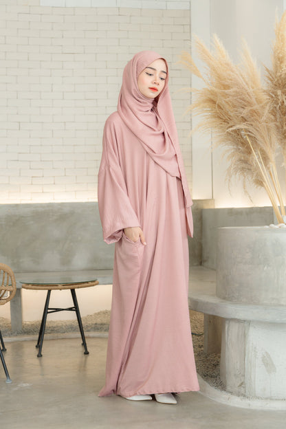 Laura Abaya Free Shawl | Dusty Pink