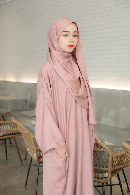Laura Abaya Free Shawl | Dusty Pink