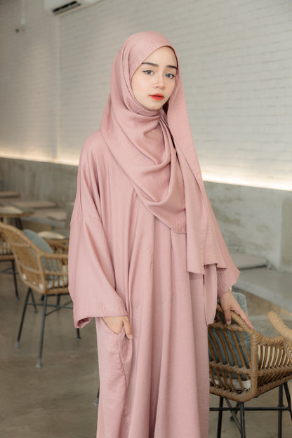 Laura Abaya Free Shawl | Dusty Pink