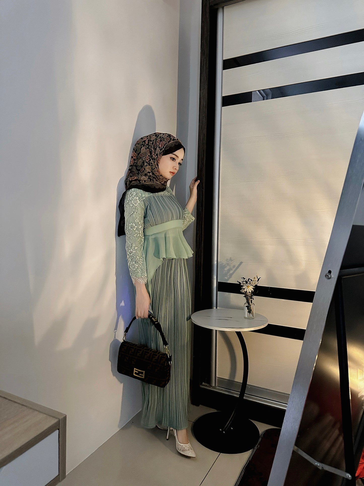 Luna Peplum | Sage Green