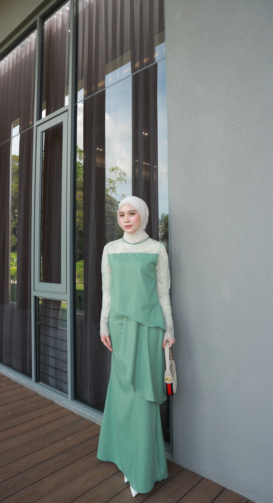 Bellé Dress | Dusty Green