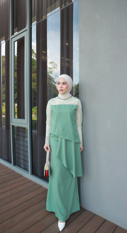 Bellé Dress | Dusty Green