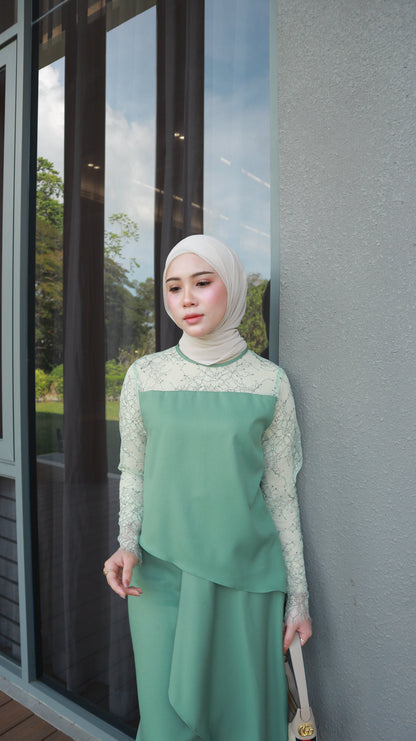 Bellé Dress | Dusty Green
