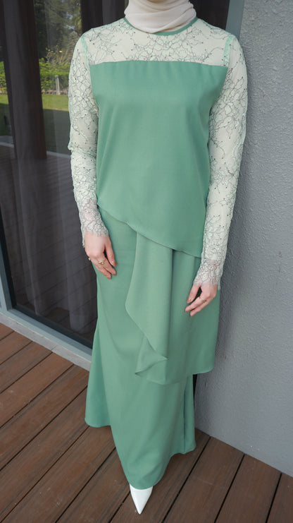 Bellé Dress | Dusty Green