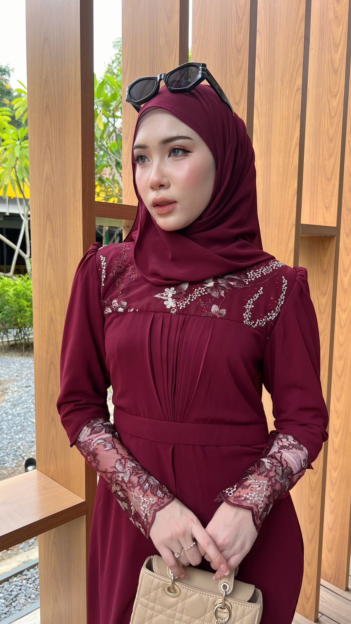 Violet Dress | Burgundy