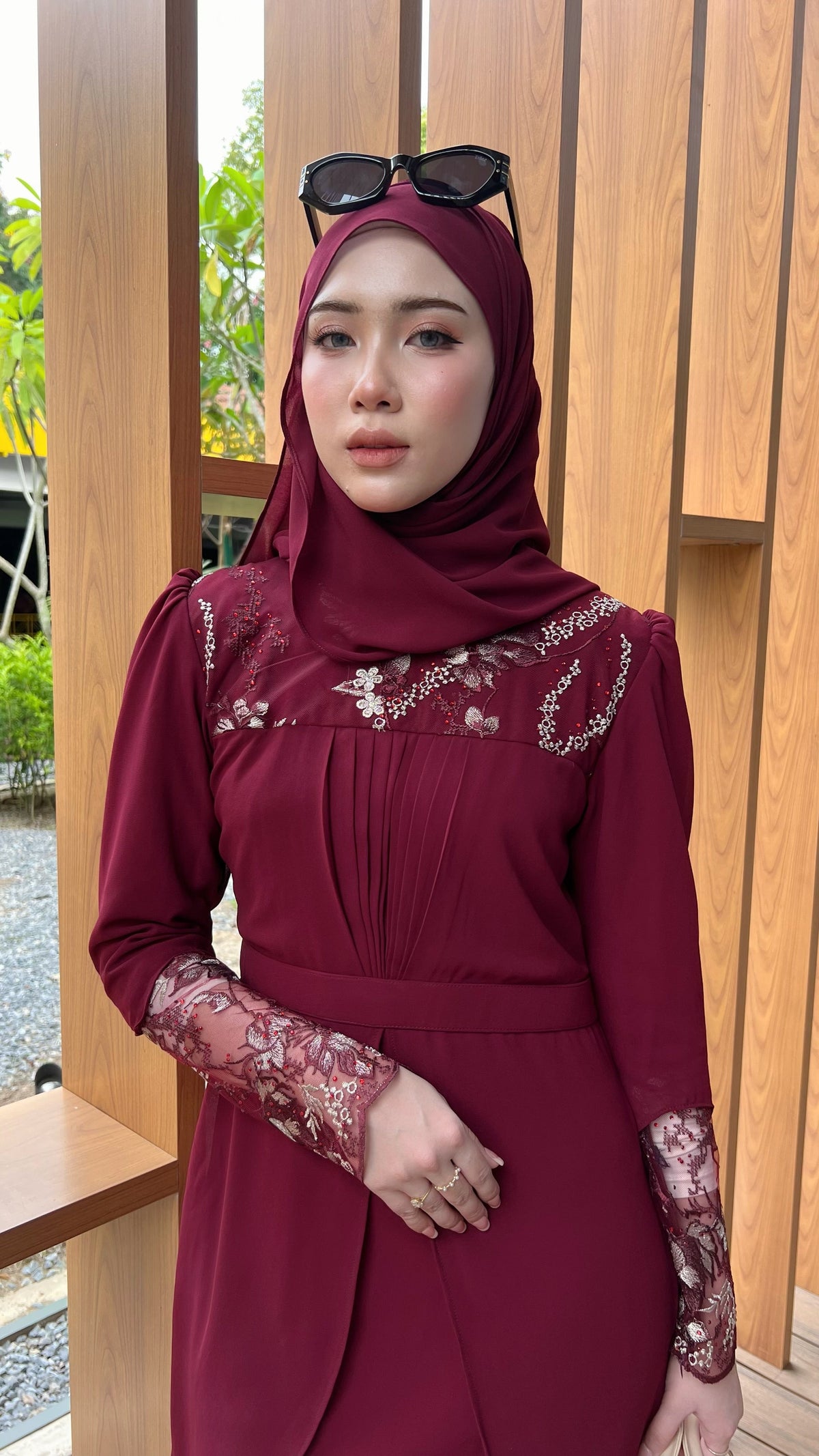 Violet Dress | Burgundy