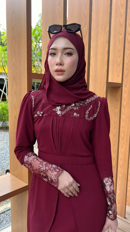 Violet Dress | Burgundy