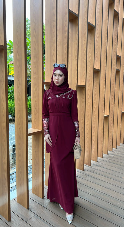 Violet Dress | Burgundy