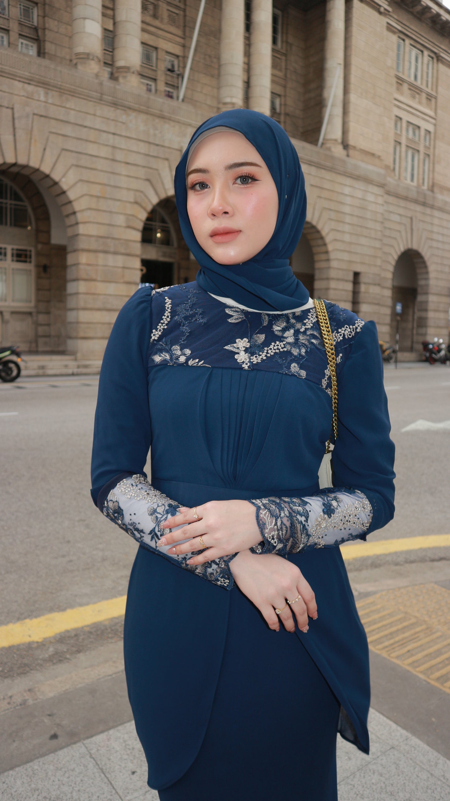 Violet Dress | Navy Blue