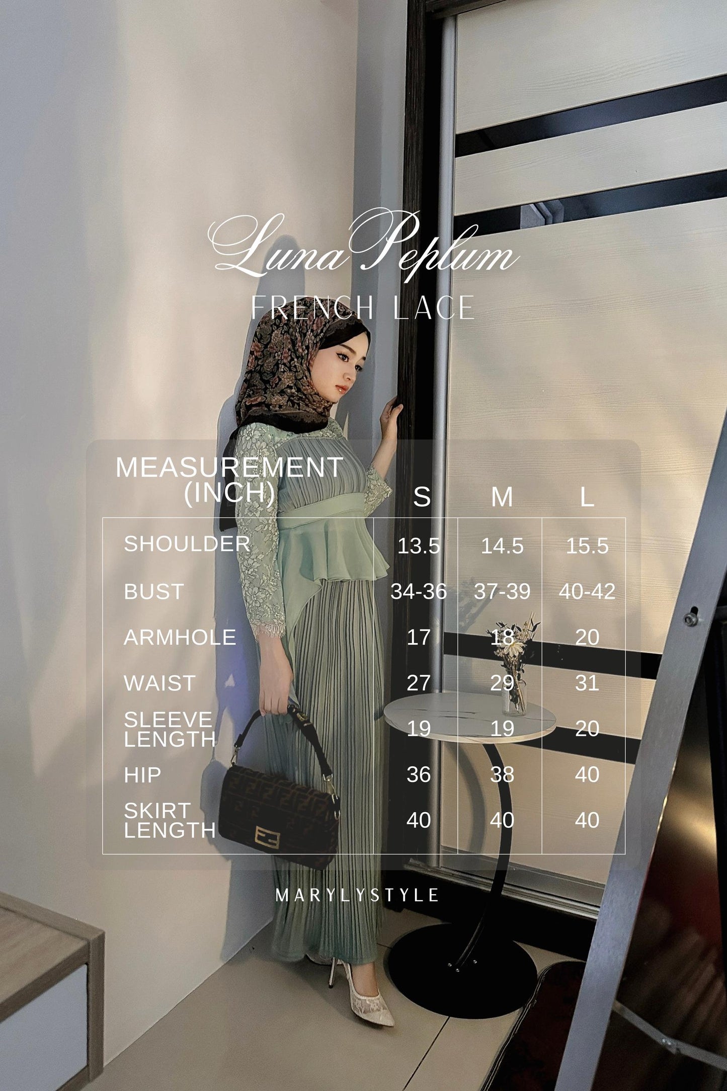 Luna Peplum | Sage Green